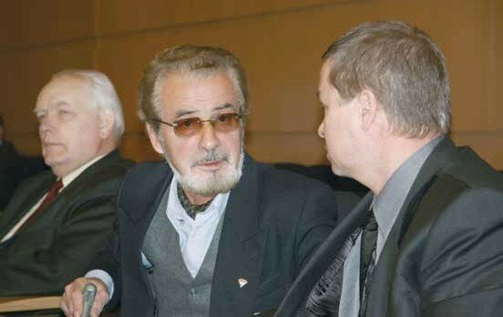 Ксенофонт Ипполитов и Анатолий Перцев на рабочем совещании в Правительстве Москвы. Ноябрь 2005 г.